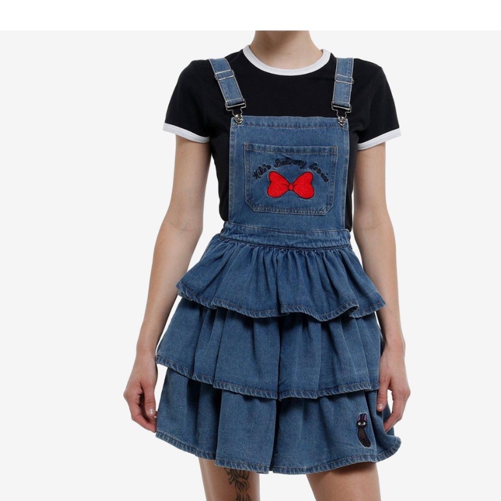 Studio ghibli Kiki’s delivery service jiji bow denim skirtall her universe - Picture 2 of 6